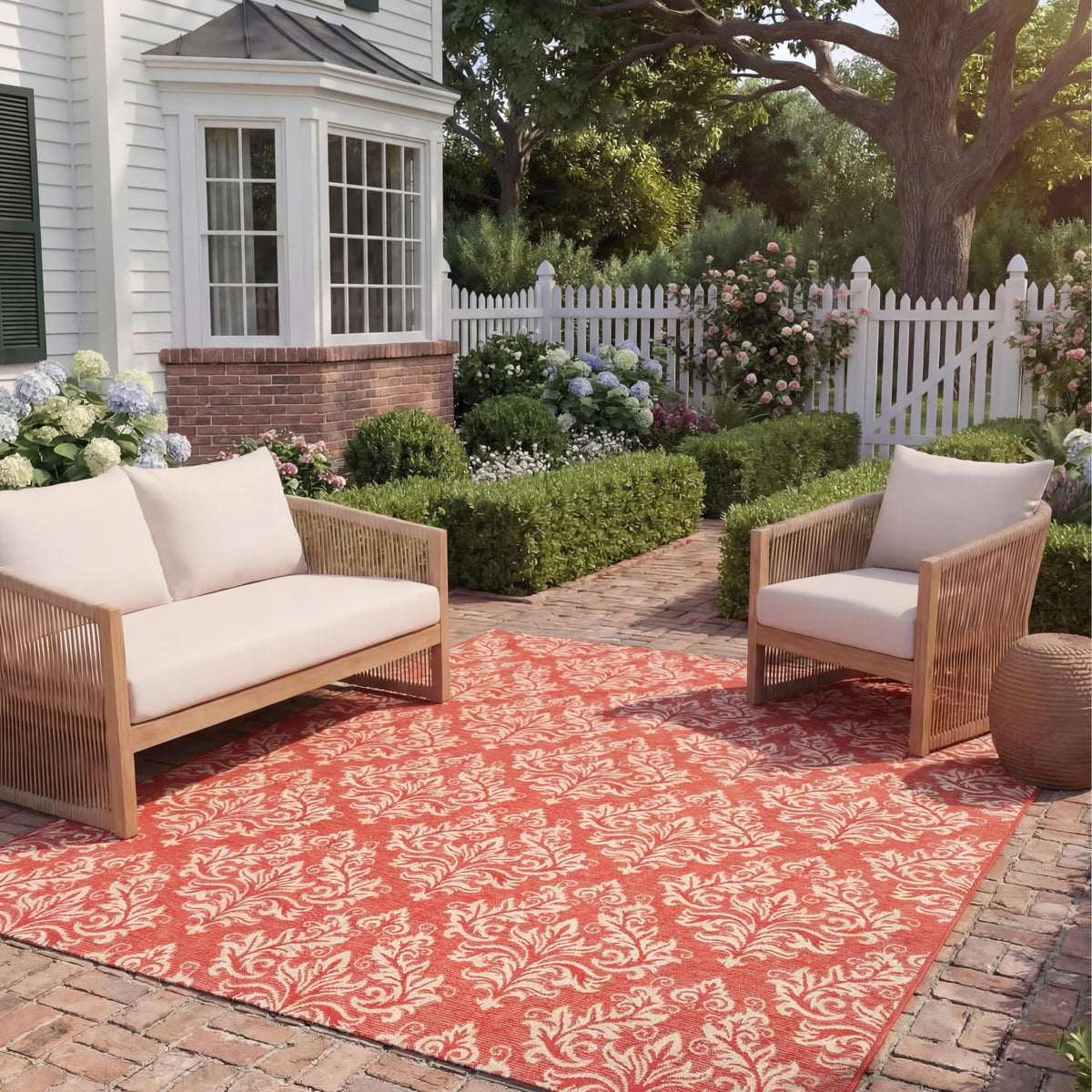SAFAVIEH Courtyard Collection 5'3" x 7'7" Black/Cream CY6930 Indoor/ Outdoor Waterproof Easy-Cleaning Patio Backyard Mudroom Area-Rug
