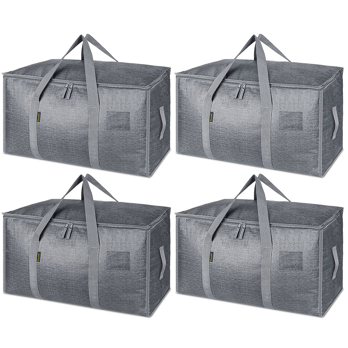 BALEINE 16-Pack Oversized Moving Bags with Reinforced Handles, Heavy-Duty Storage Tote for Clothes, Moving Supplies (Clear, 16-Pack)