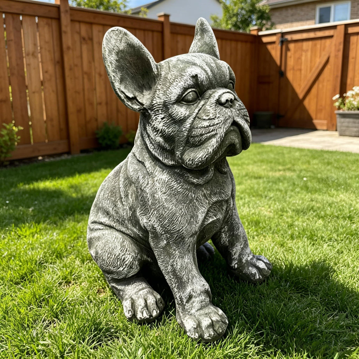 Baby Pink Pig Garden Statue with Curled Tail for Farmhouse Decor