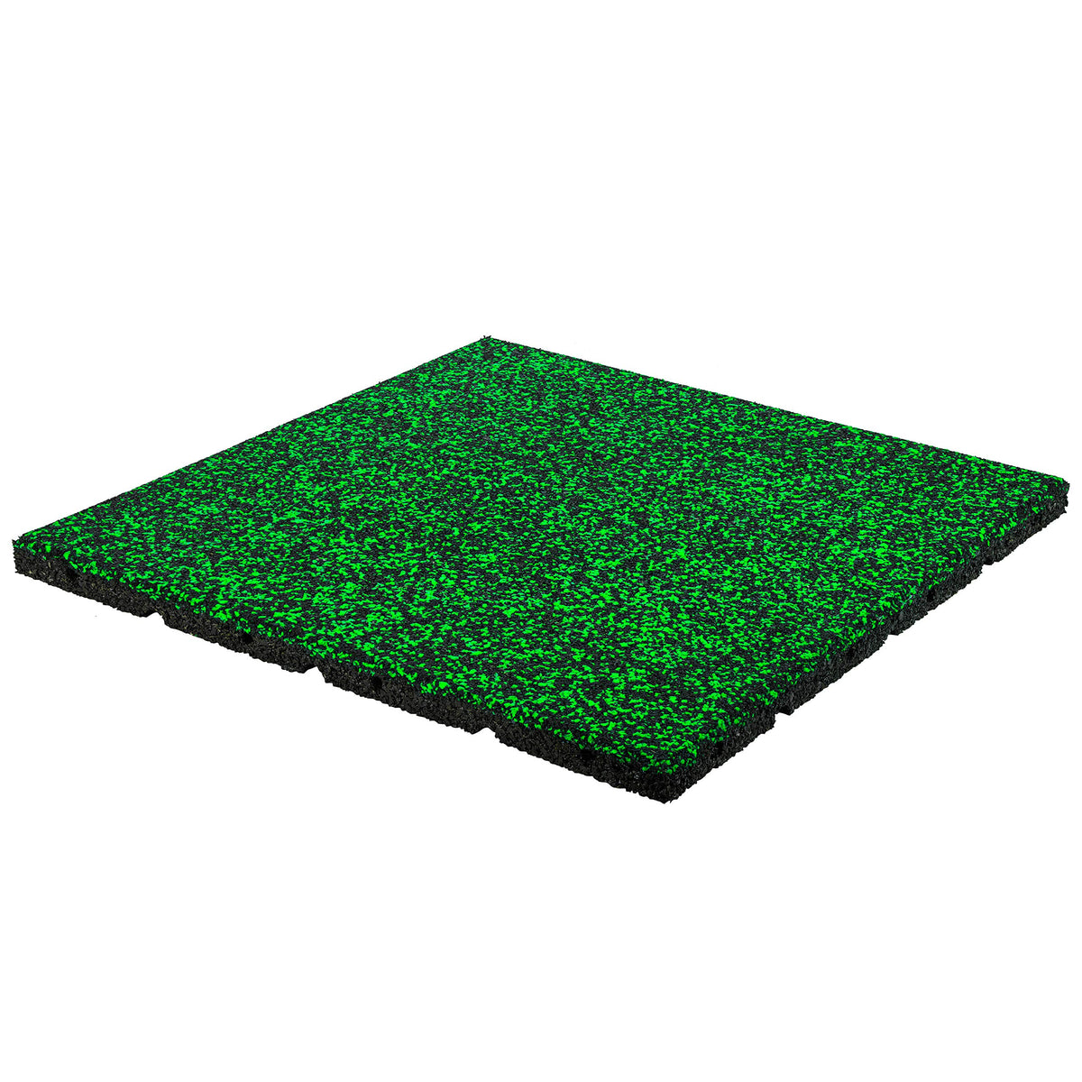 Playsafer Elevate Rubber Playground Tiles - 1" Thick High Density Interlocking Shock Absorbent Safety Tile for Playgrounds, and Exercise Equipment - 20" X 20" (10 Tiles - 27 Sq. Ft. - Green)