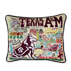 Catstudio Texas A&M Aggies Hand Embroidered Throw Pillow