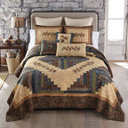 Donna Sharp Cotton Twin Quilt, Woodland Square, 69" x 90"