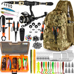 PLUSINNO Fishing Backpack with Tackle Box Fishing Gear Kit Tackle Bag