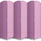 Sorbus Foldable Room Divider, Mesh Privacy Screen (8 Panel, Chocolate)