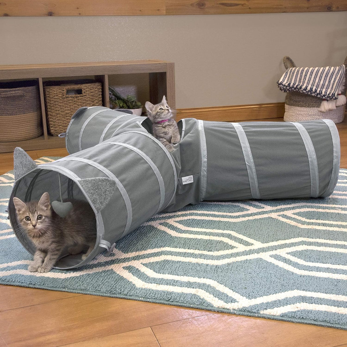 Kitty City Cat Tunnel, Cat_Bed, Cat and Kitty Toys, Tunnel (Pack of 6)
