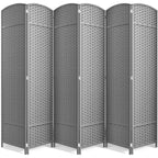 Sorbus Foldable Room Divider, Mesh Privacy Screen (8 Panel, Black)