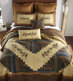 Donna Sharp Cotton Twin Quilt - Cabin Raising Pine Cone, 68" x 90"